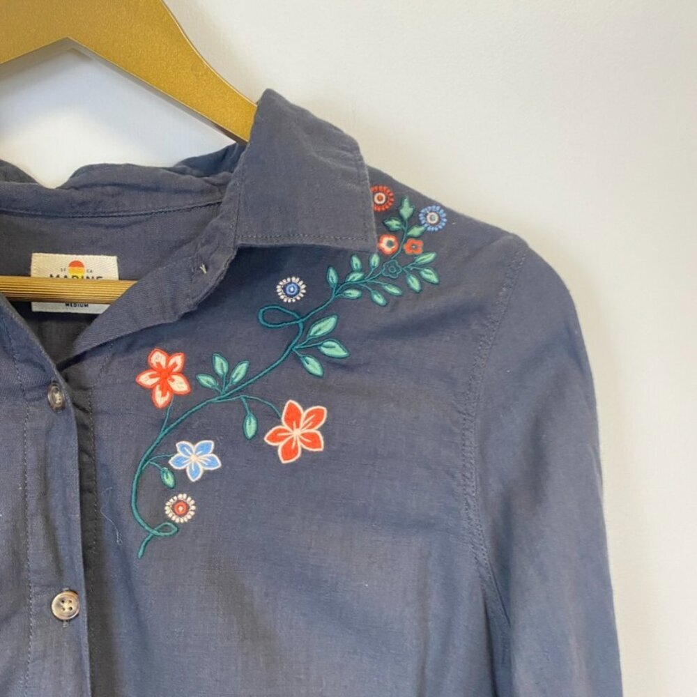 Marine Layer Embroidered Button Down - Picture 3 of 11